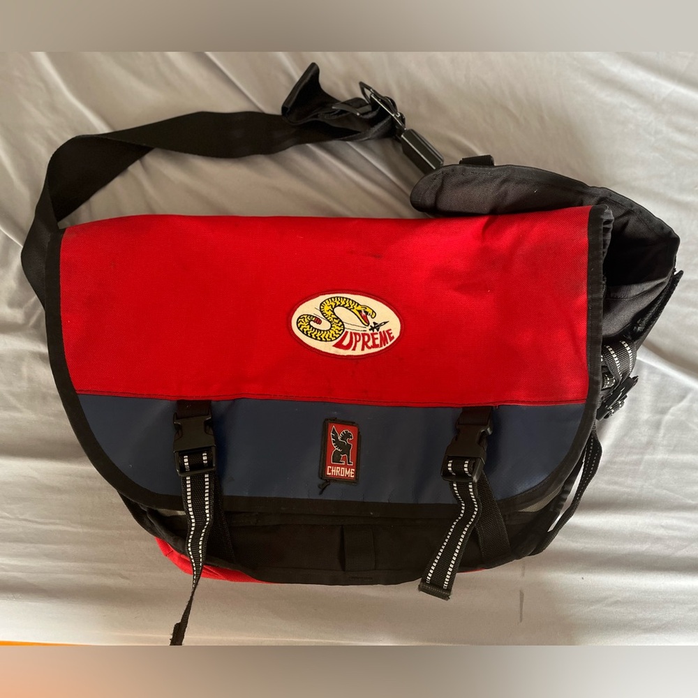 Supreme/Chrome Red and Black 15L Messenger Bag